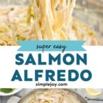 pinterest graphic for salmon alfredo