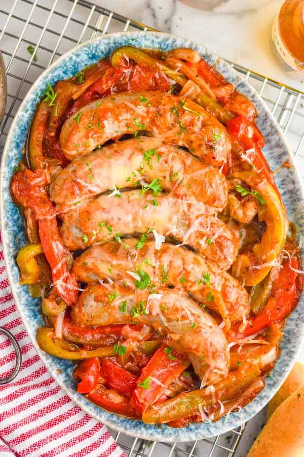 Crockpot sausage best sale and peppers