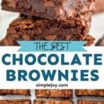 pinterest graphic for chocolate brownies