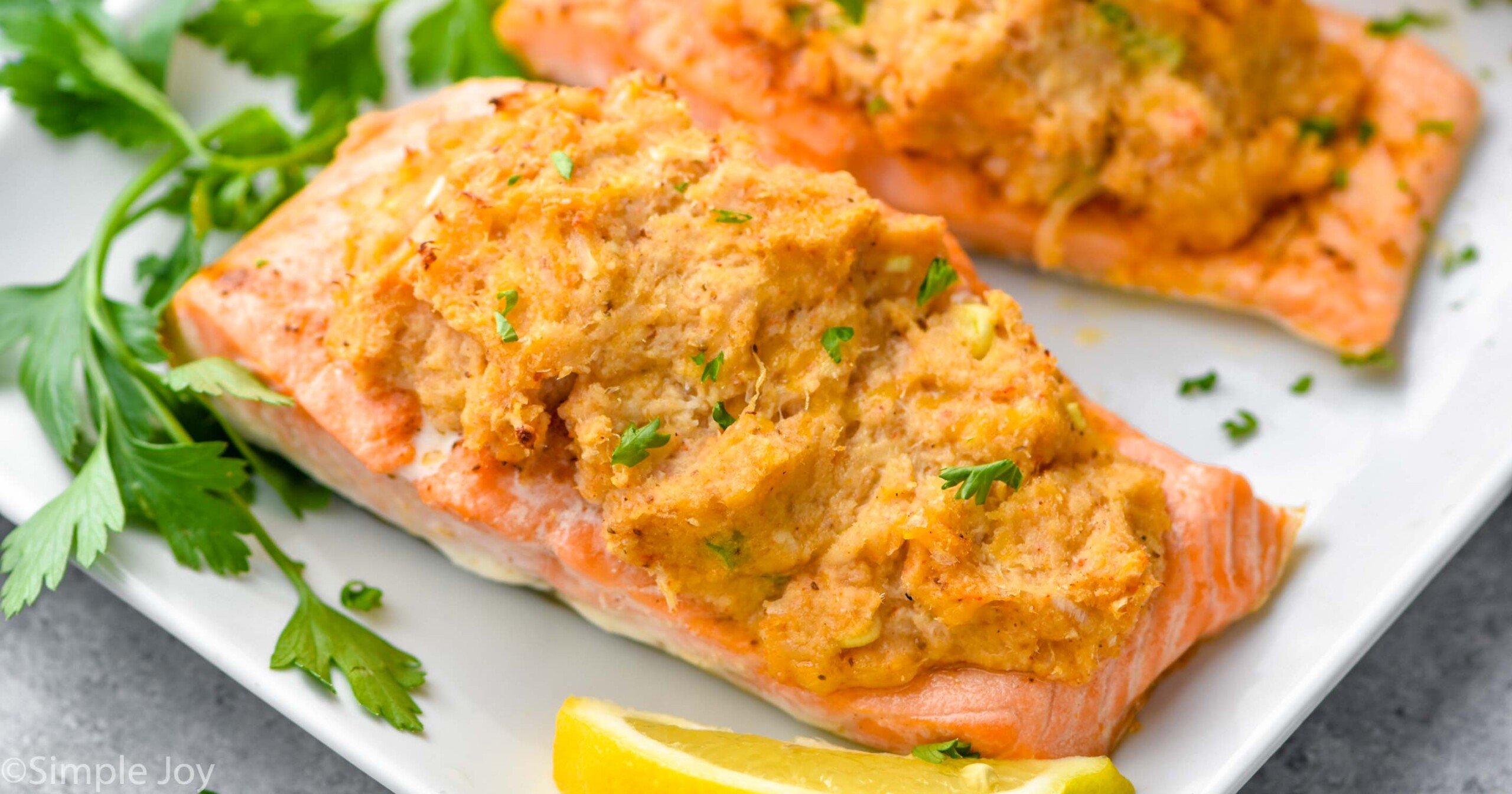 Crab Stuffed Salmon - Simple Joy