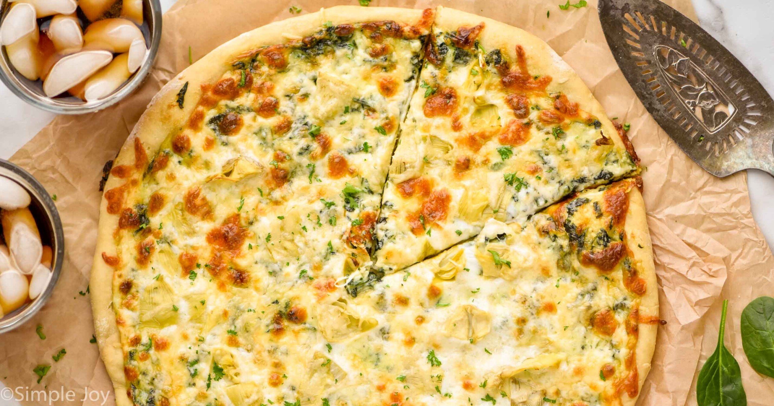 Spinach Artichoke Pizza Simple Joy