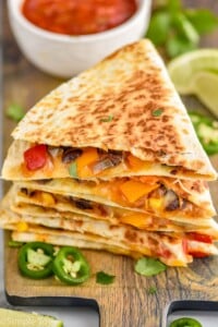 a stack of veggie Quesadillas