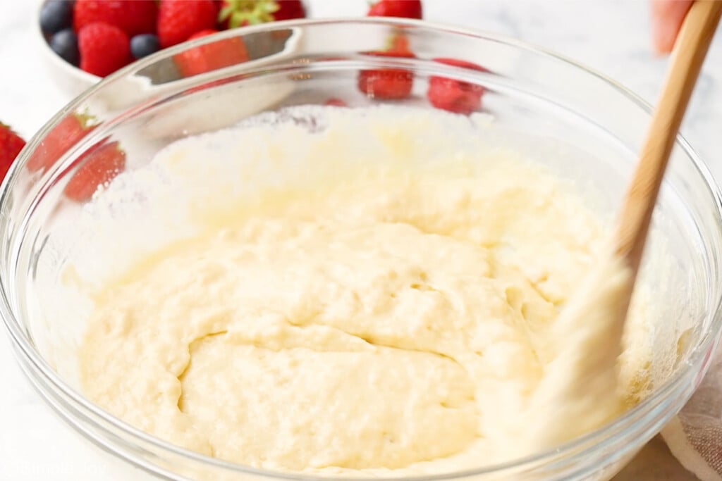 a bowl of buttermilk pancake batter - 9