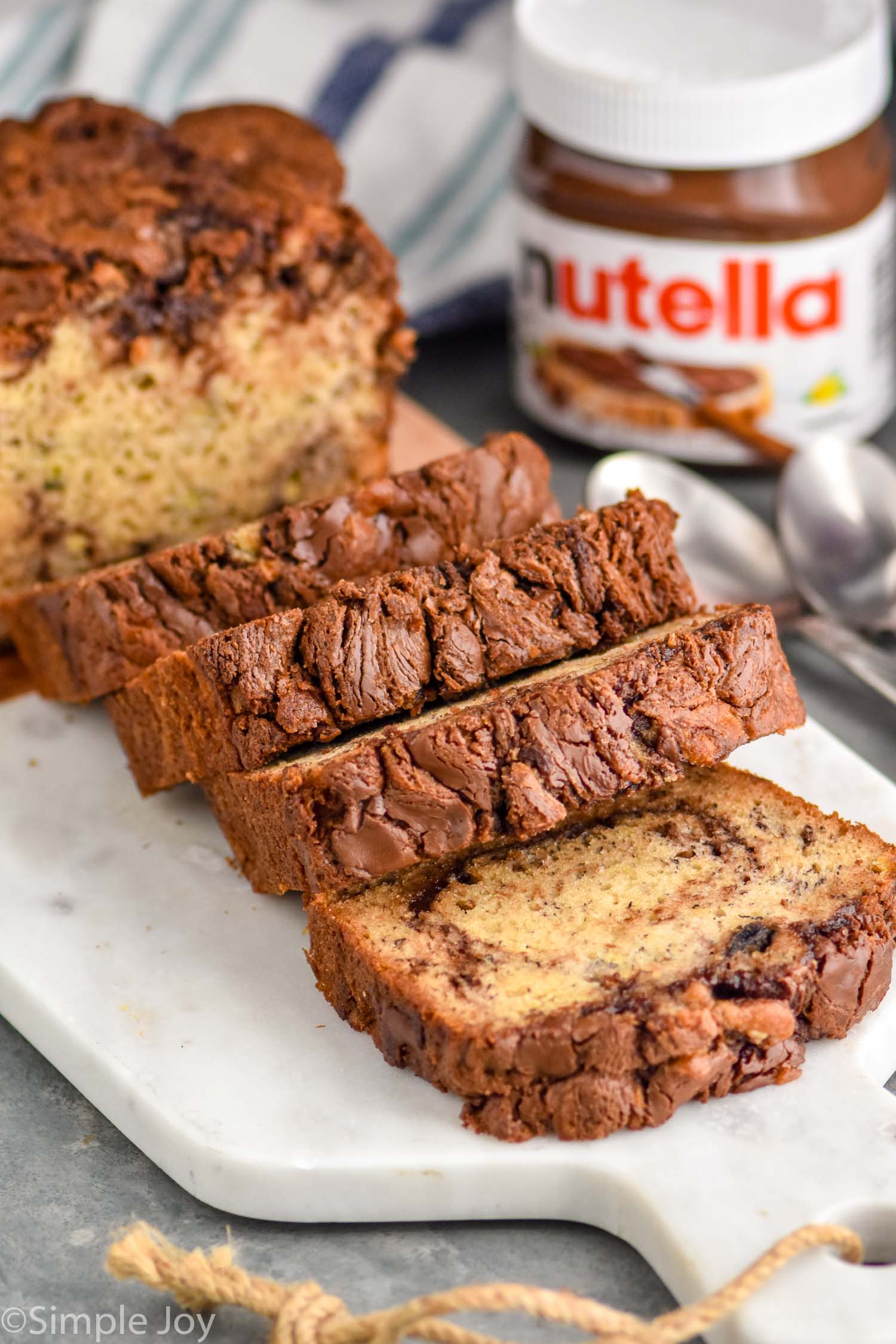 Banana Pecan and Nutella Swirled Snack Cake  Damn Delicious