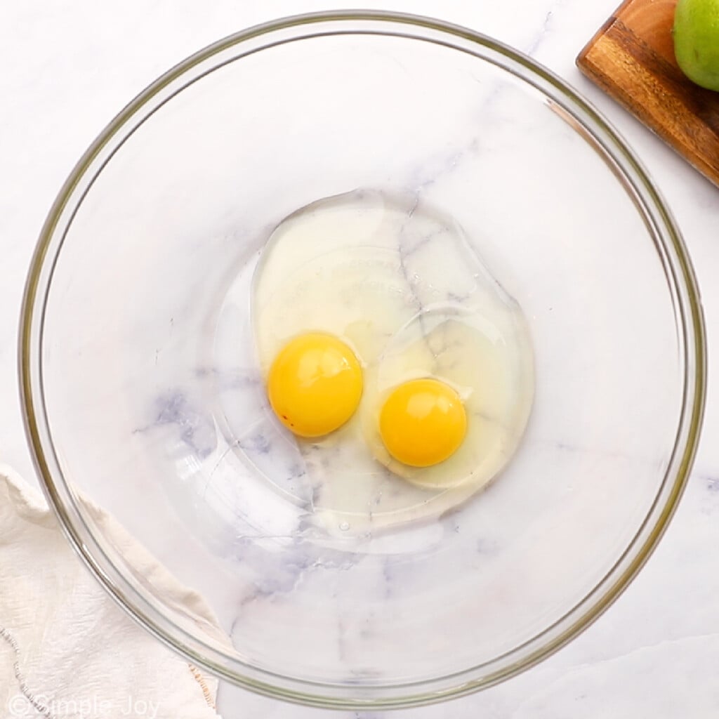 two eggs in a bowl
