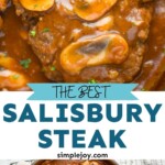 pinterest graphic of salisbury steak