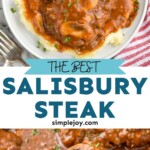 pinterest graphic of salisbury steak