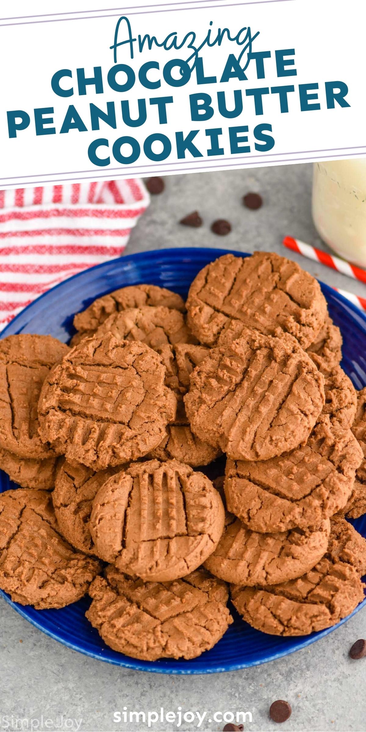 Chocolate Peanut Butter Cookies Simple Joy