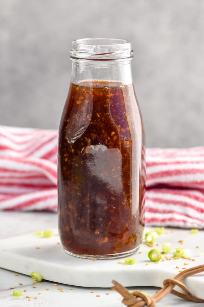 Photo of glass bottle of Teriyaki Sauce.