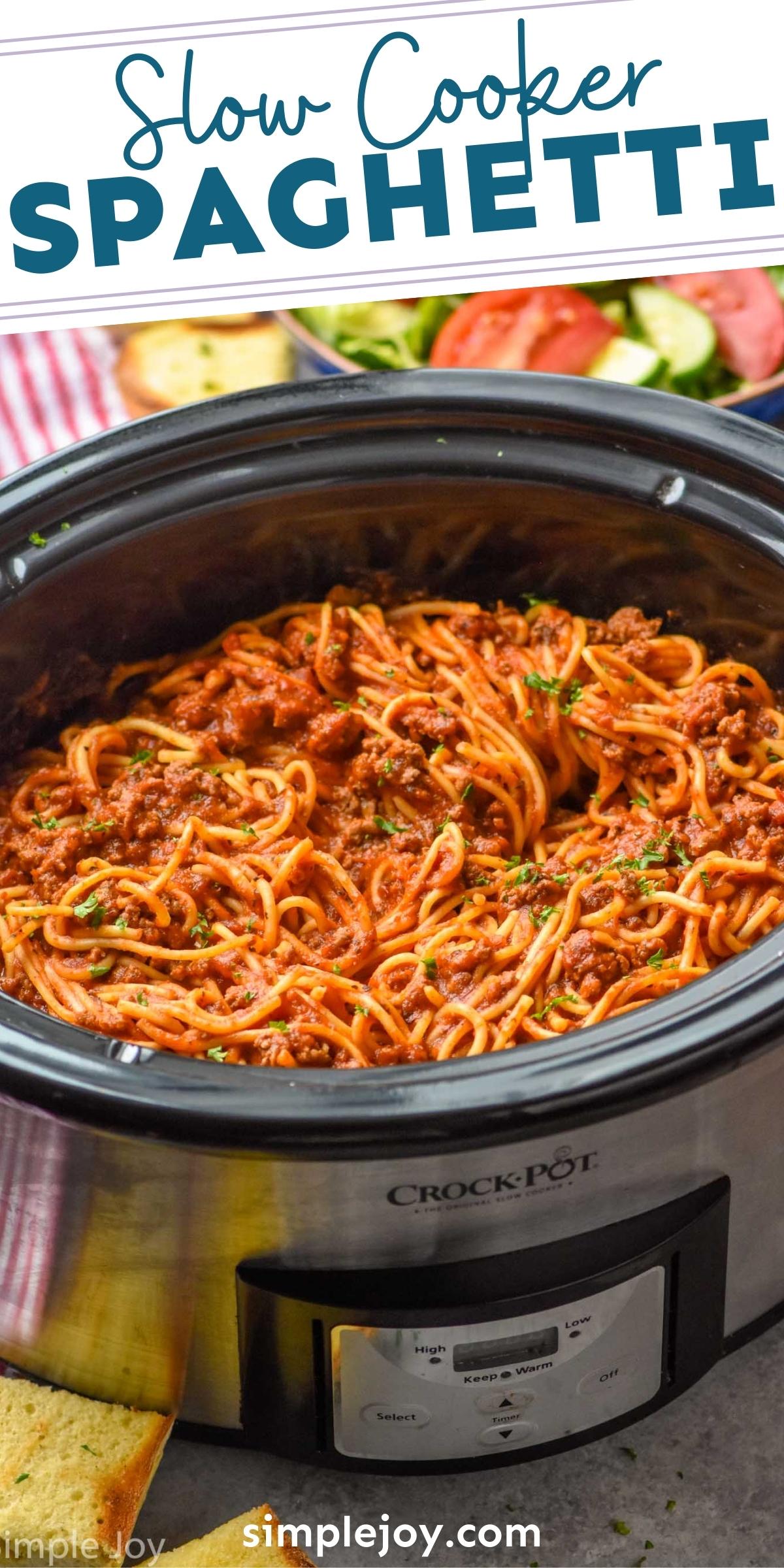 Crock Pot Spaghetti - Simple Joy