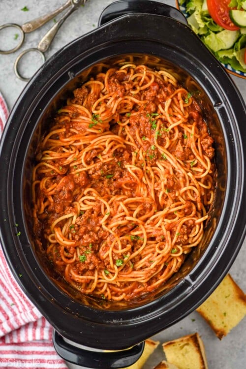 Crock Pot Spaghetti Simple Joy