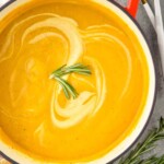 Overhead photo of Acorn Squash Soup - 9