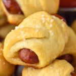 closeup of pigs in a blanket recipe - 9