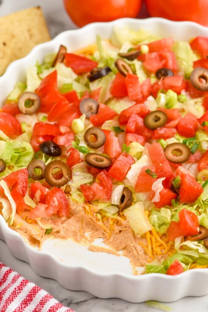 Overhead photo of Taco Dip