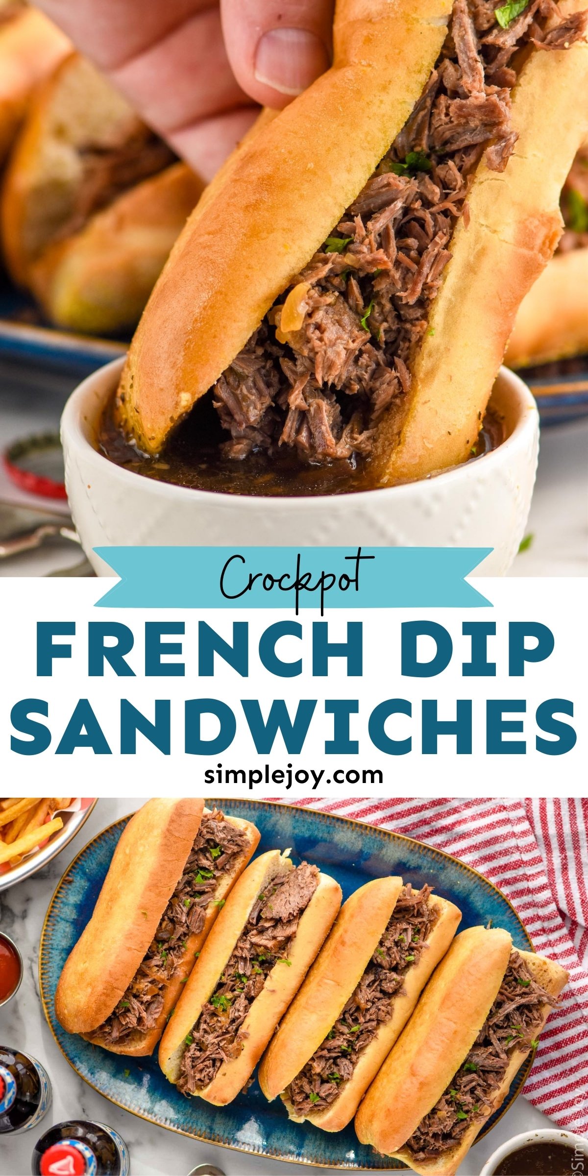 French Dip Sandwich Recipe in the Slow Cooker - Simple Joy