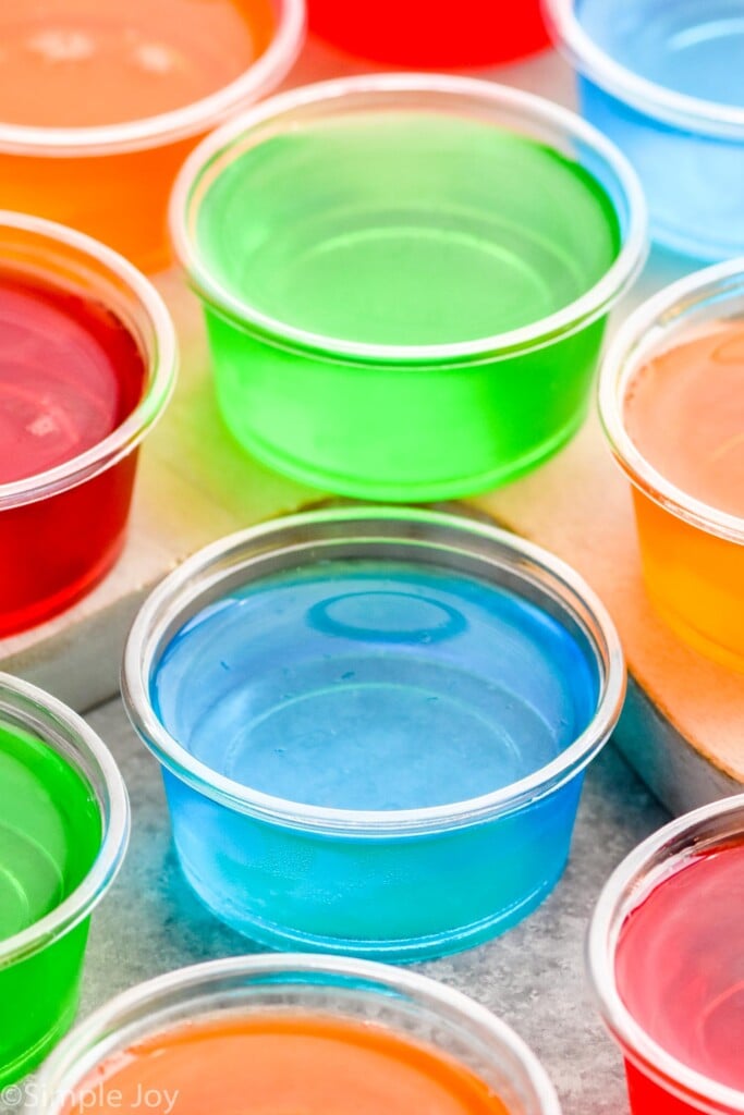 Overhead photo of Jello Shots