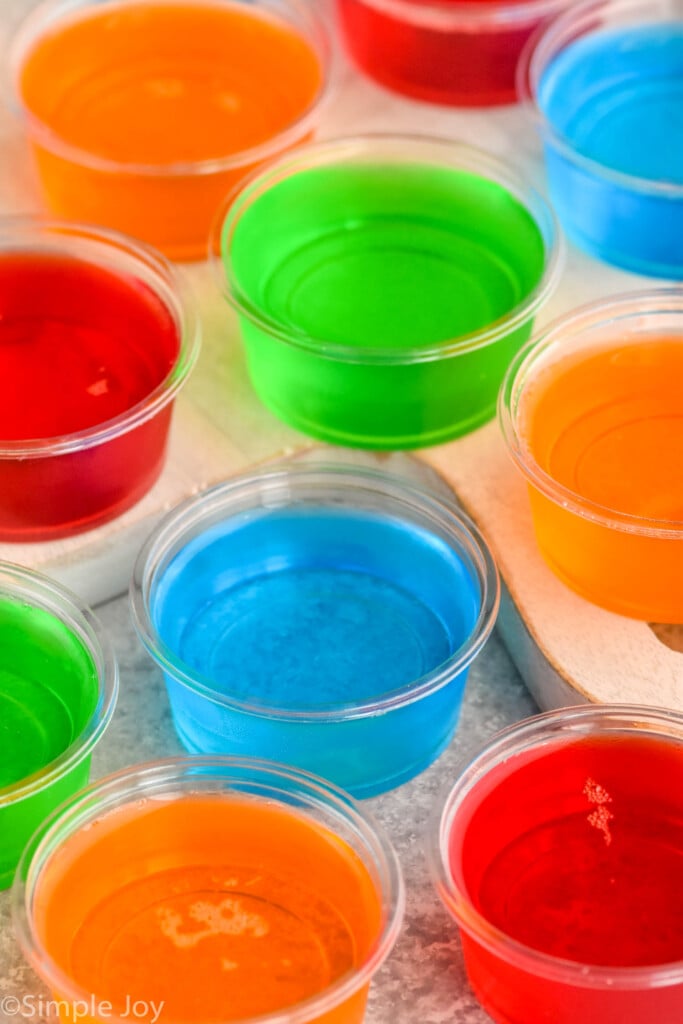 Overhead photo of Jello Shots