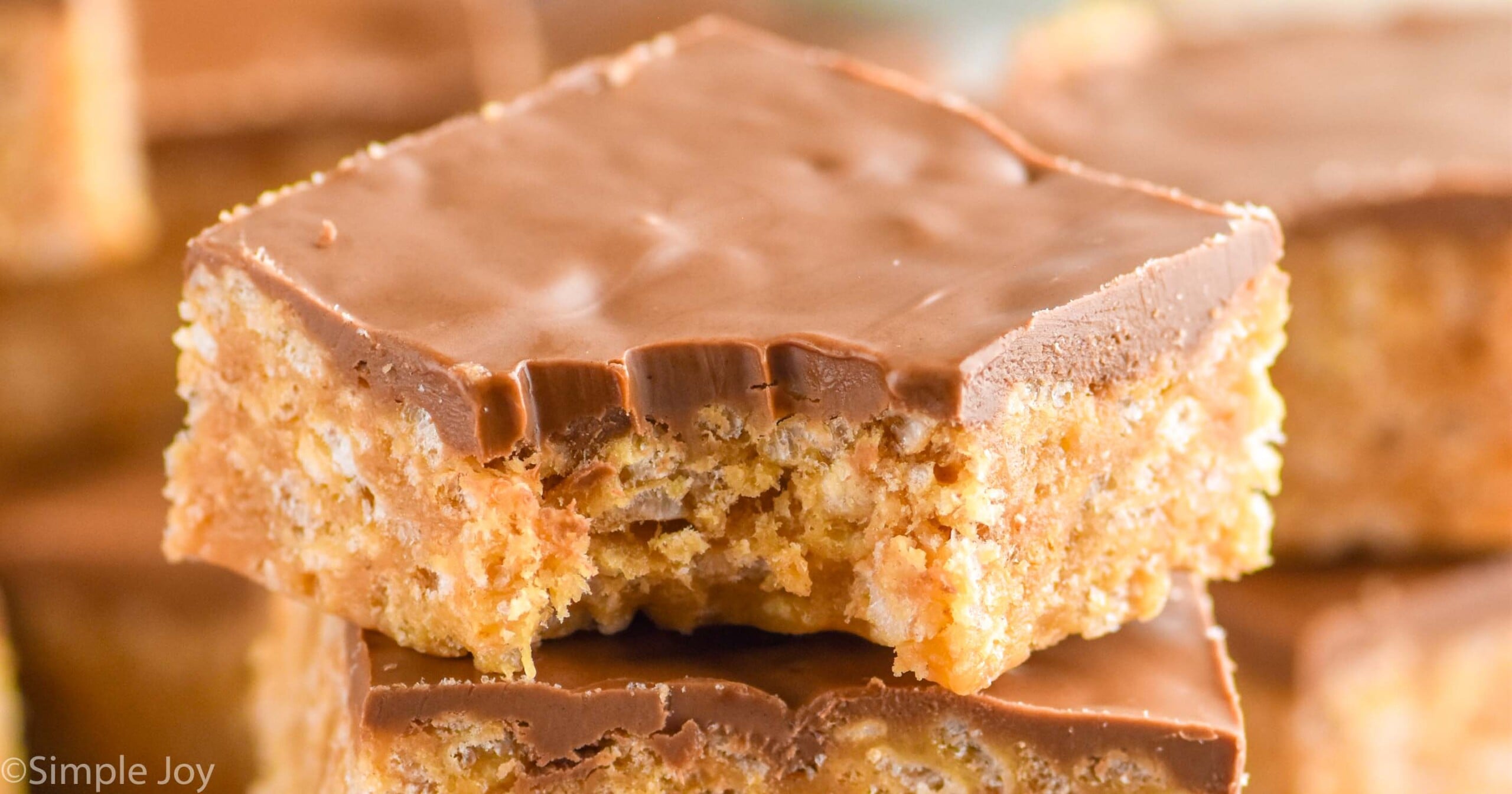 Close up photo of a Scotcheroo with a bite taken out - 25