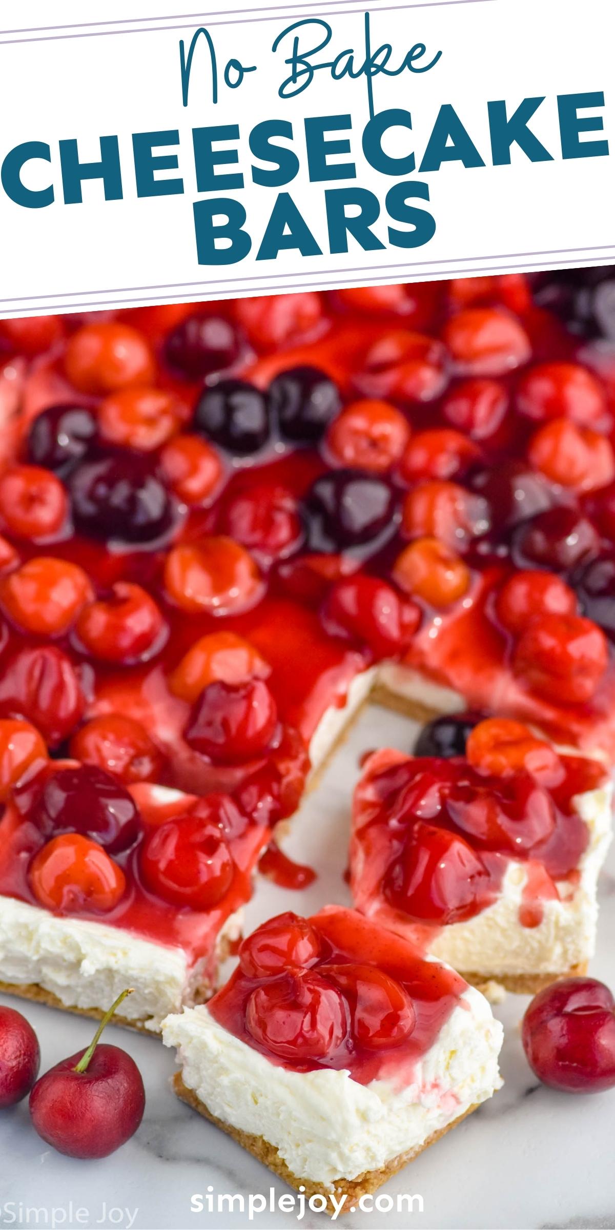 Cherry Cheesecake Bars Simple Joy