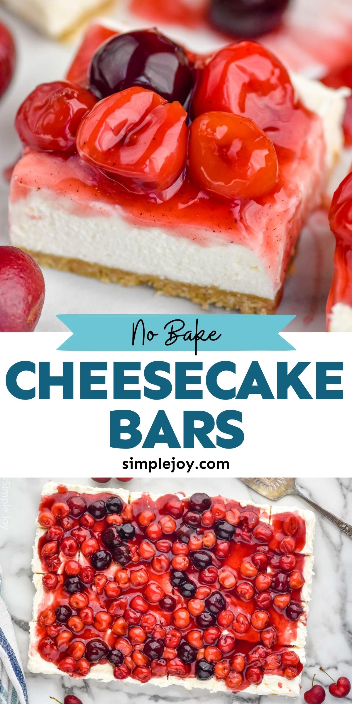 Cherry Cheesecake Bars - Simple Joy