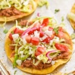 a tostada on a baking sheet - 9