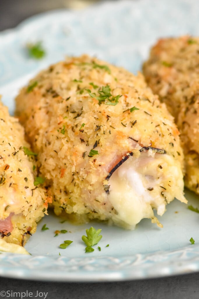 Chicken Cordon Bleu on plate