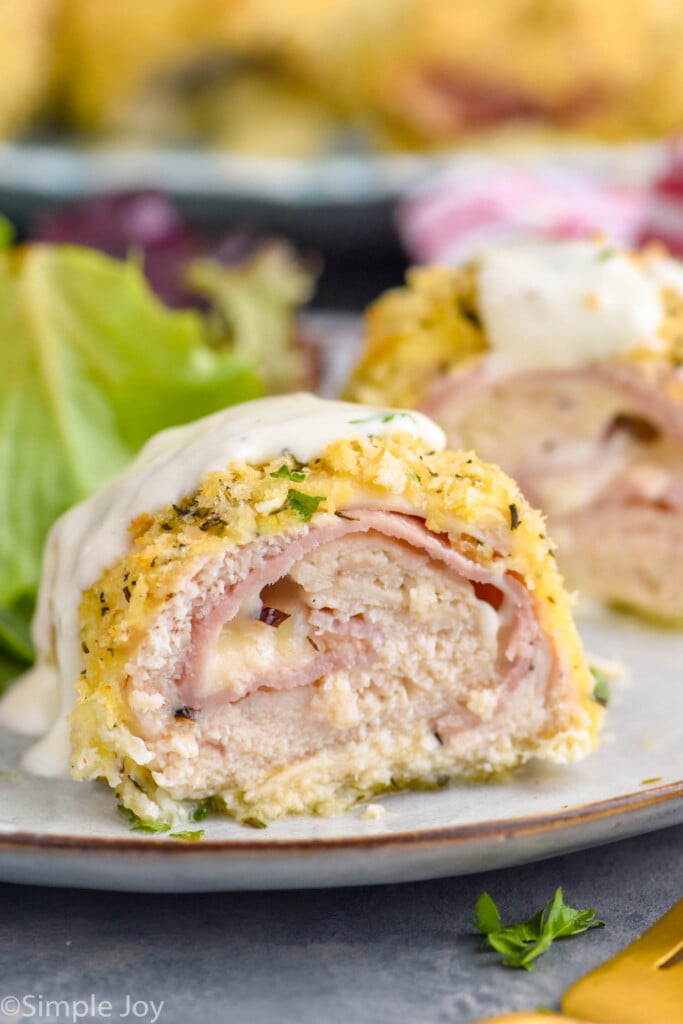 Chicken Cordon Bleu on plate