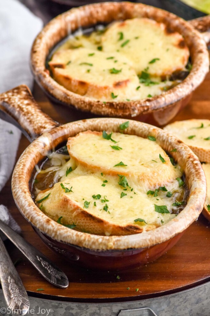 Photo of bowls of French Onion Soup