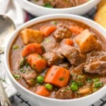 Photo of two bowls of Beef Stew
