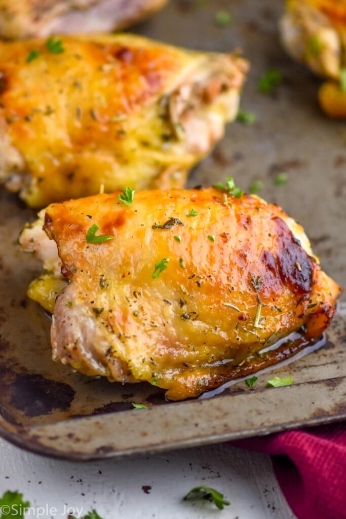 Photo of Baked Chicken Thighs on a baking dish