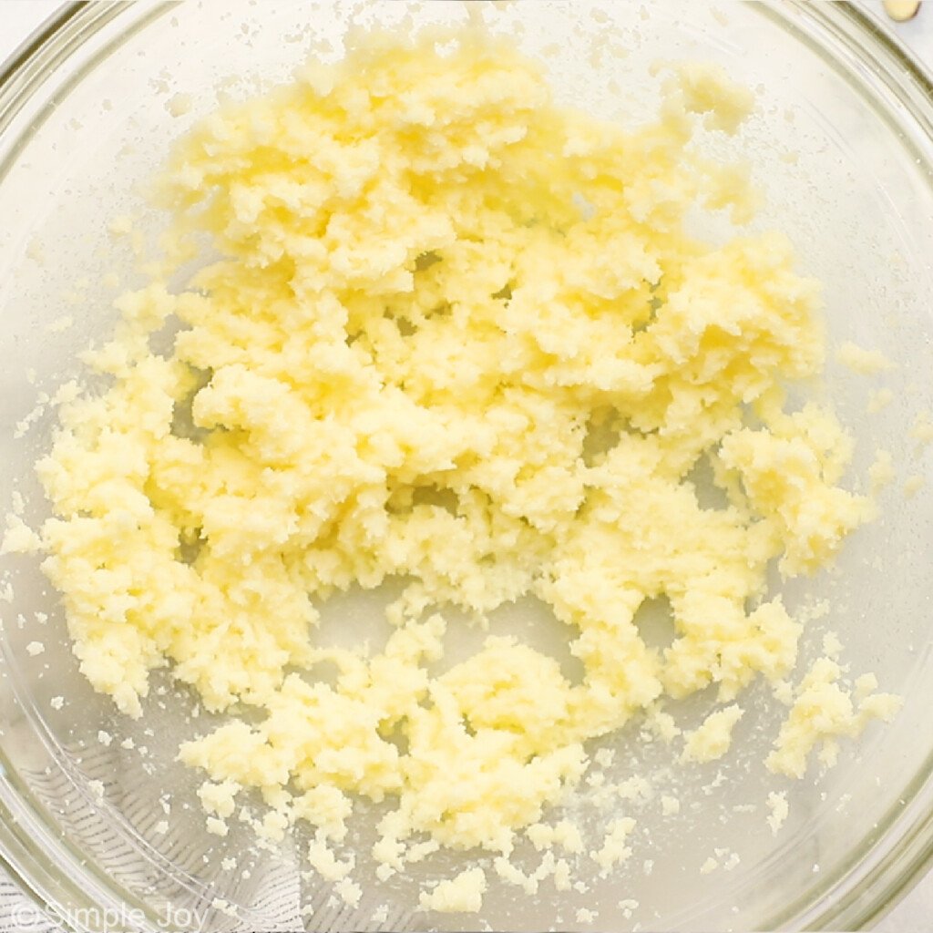 butter and sugar creamed together