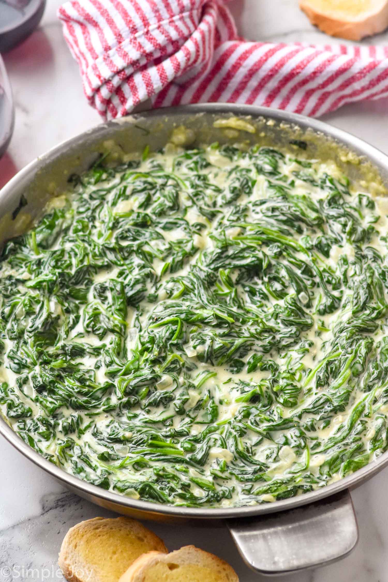Pan of Creamed Spinach recipe