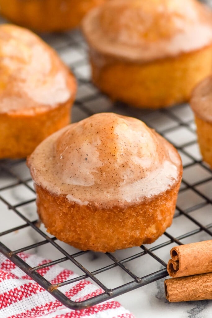 Eggnog Muffins on cooling rack