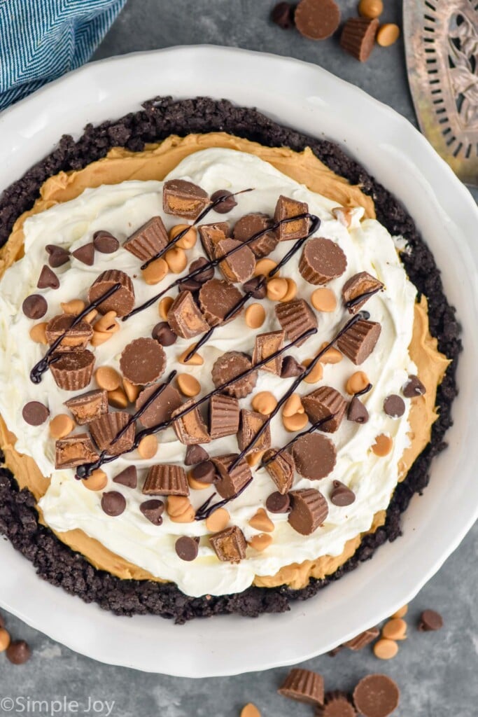 Overhead photo of Peanut Butter Pie