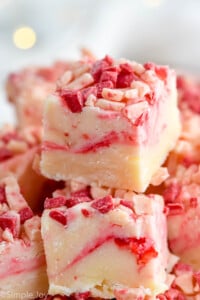 pieces of peppermint fudge