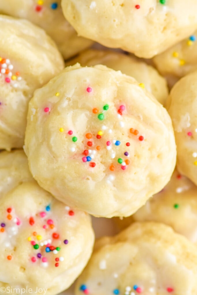 Close up of Ricotta Cookies