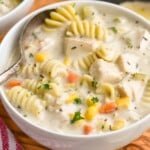 Bowl of Turkey Soup with a spoon - 12