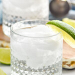 Vodka Sodas with lime wedges