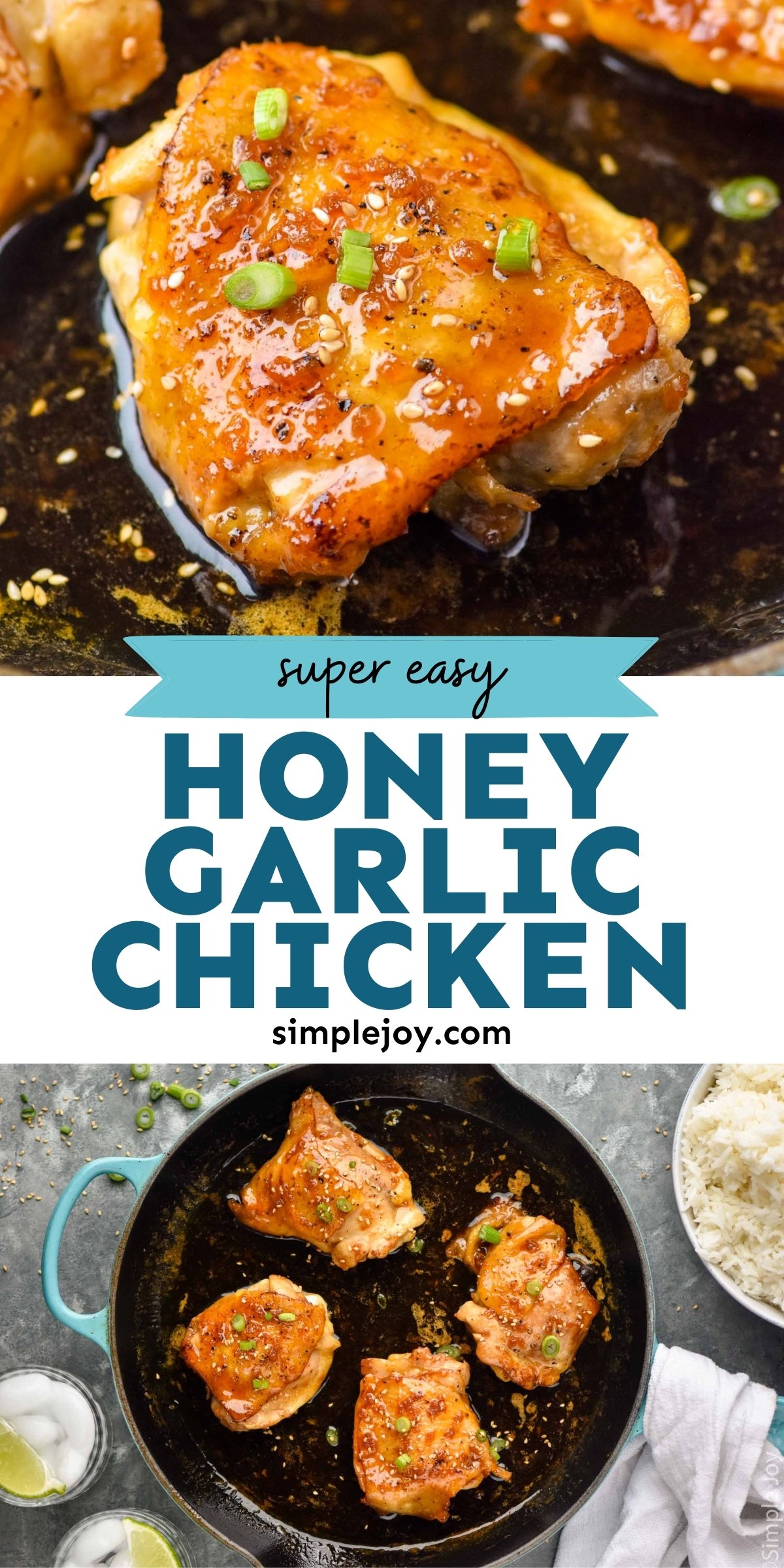 Honey Garlic Chicken Thighs - Simple Joy