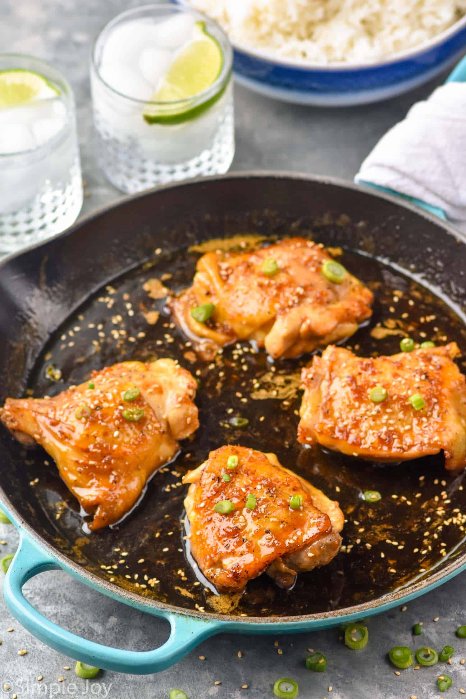Honey Garlic Chicken Thighs - Simple Joy