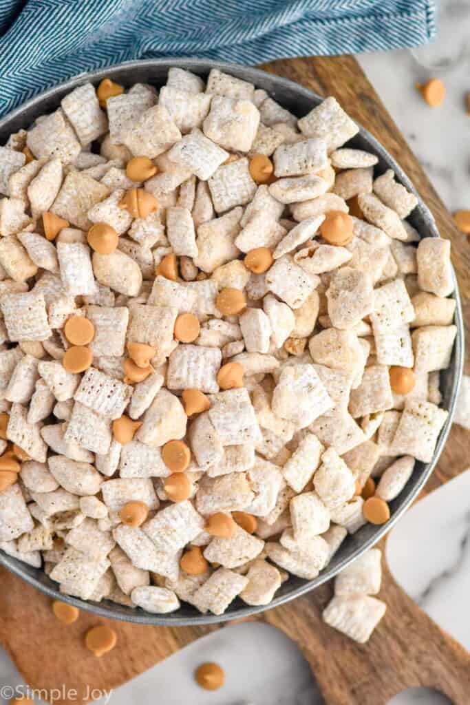 Overhead photo of Butterscotch Muddy Buddies