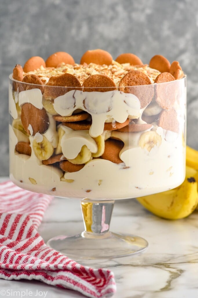 Side view of Banana Pudding recipe