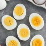 Hard boiled eggs cut in half - 11
