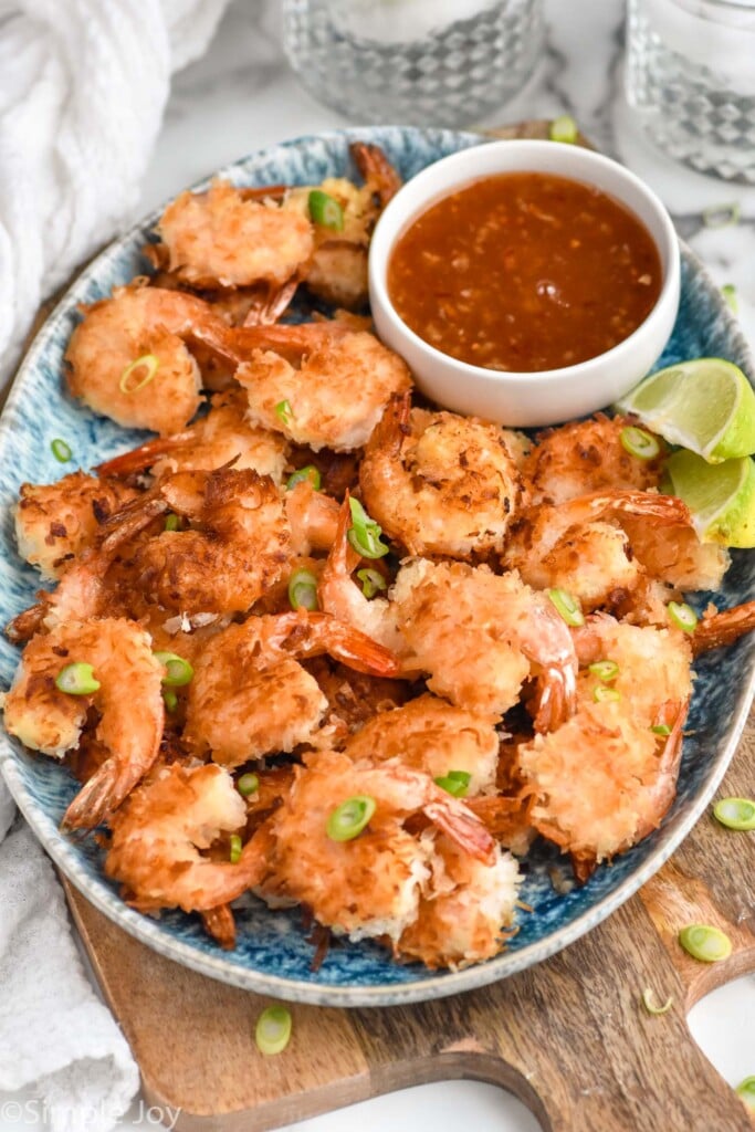 Platter of Coconut Shrimp with chili sauce