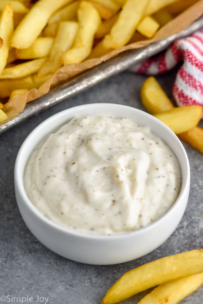 Garlic Aioli with french fries