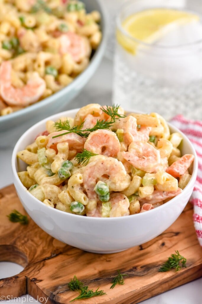 Bowl of Shrimp Pasta Salad