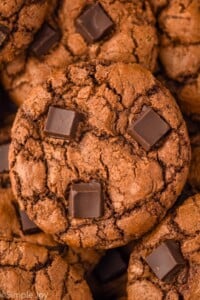 Close up photo of Triple Chocolate Cookies