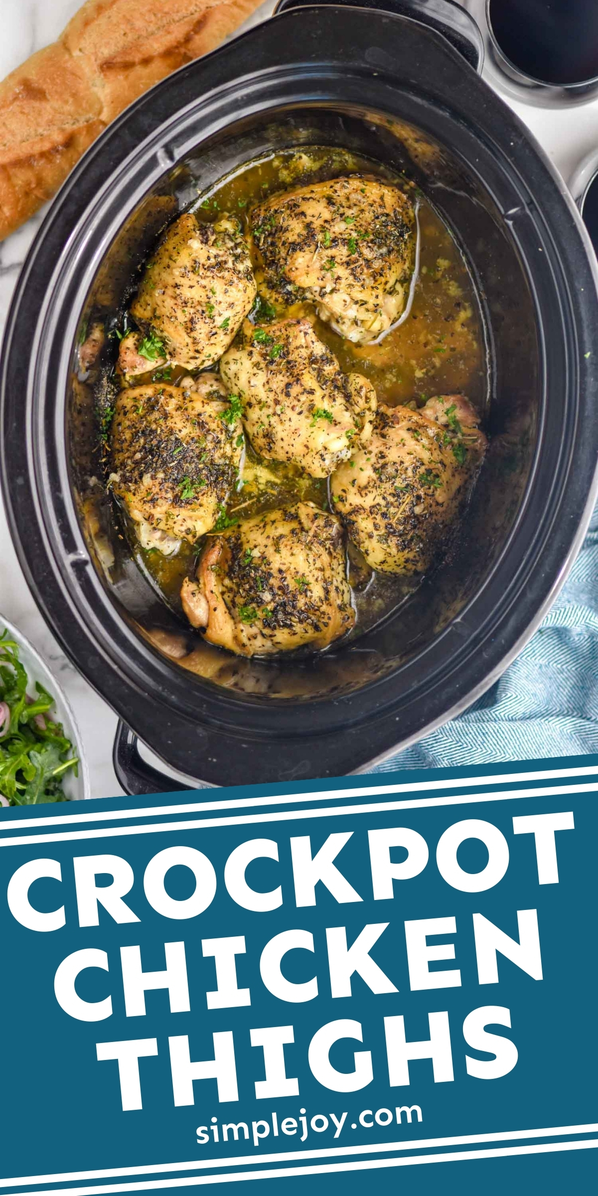 Crock Pot Chicken Thighs - Simple Joy