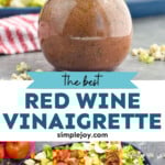 pinterest graphic of red wine vinaigrette