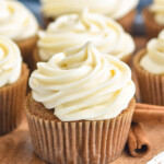 Zucchini Cupcakes topped with cream cheese frosting - 17